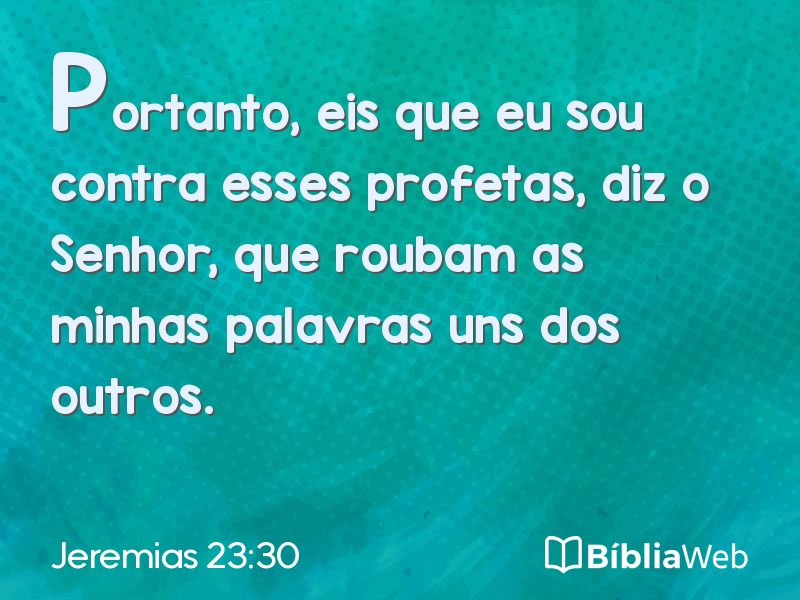 Jeremias 23:30 em imagem para compartilhar