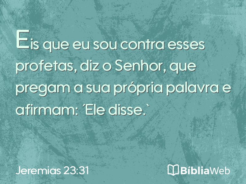 Jeremias 23:31 em imagem para compartilhar