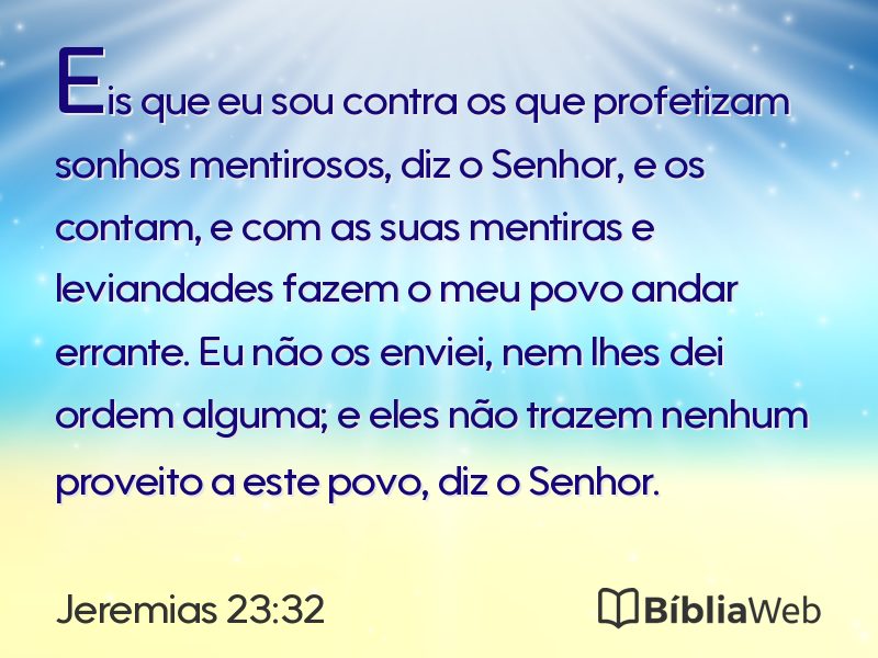 Jeremias 23:32 em imagem para compartilhar