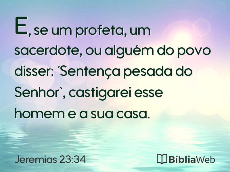 Jeremias 23:34 em imagem para compartilhar