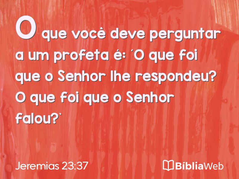 Jeremias 23:37 em imagem para compartilhar