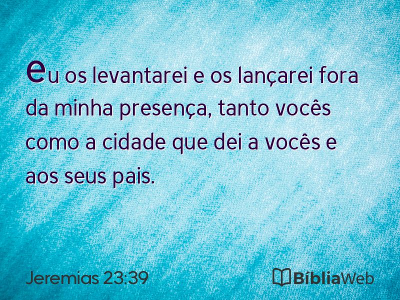 Jeremias 23:39 em imagem para compartilhar