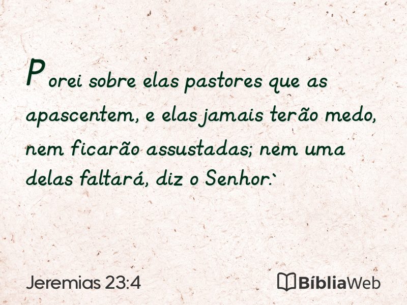 Jeremias 23:4 em imagem para compartilhar