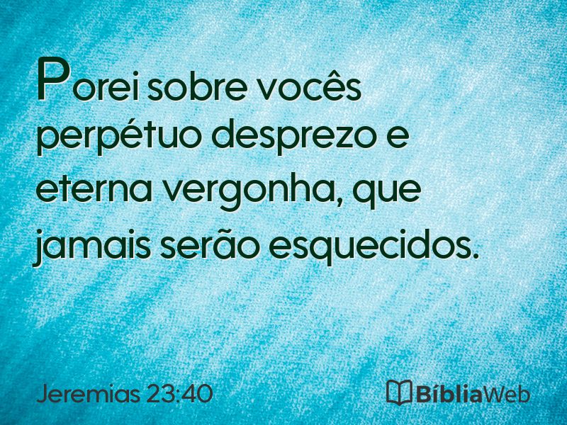 Jeremias 23:40 em imagem para compartilhar