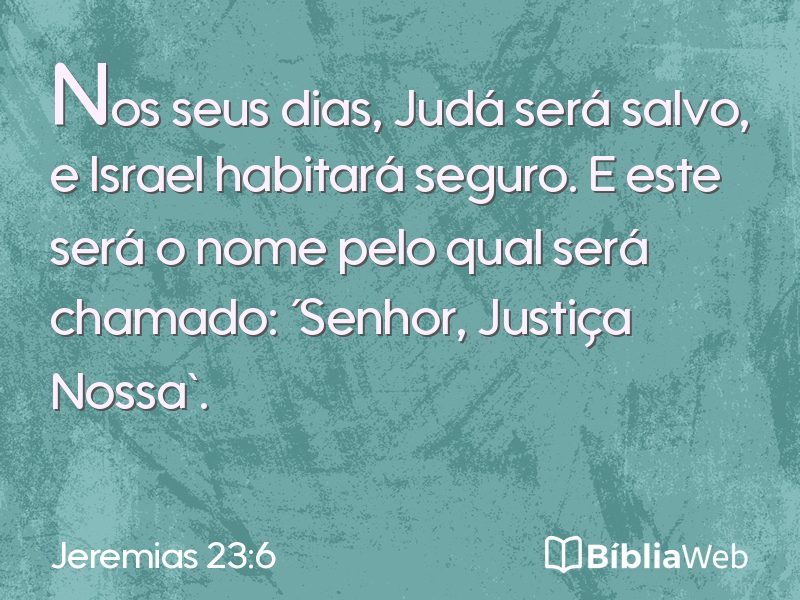 Jeremias 23:6 em imagem para compartilhar