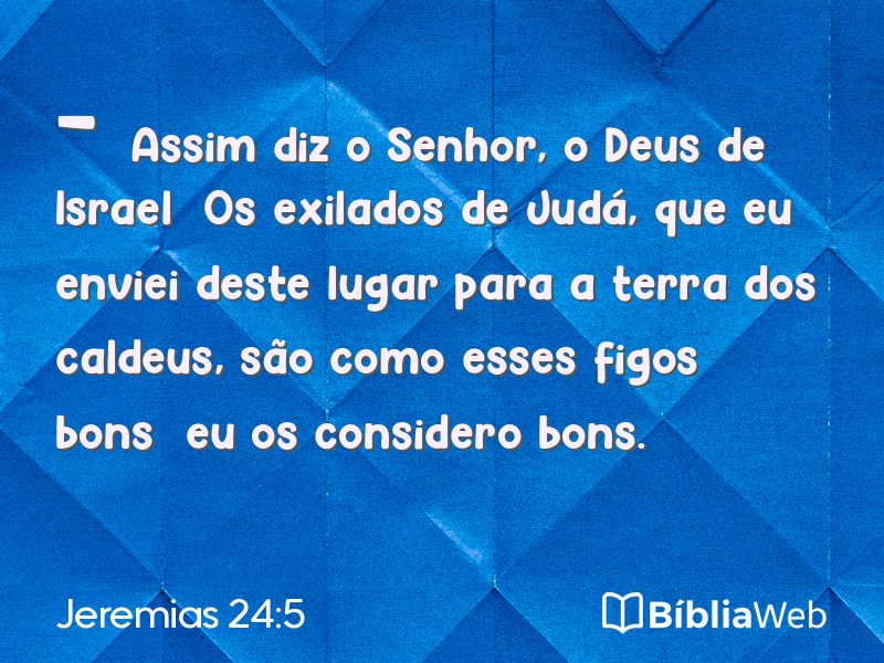 Jeremias 24:5 em imagem para compartilhar