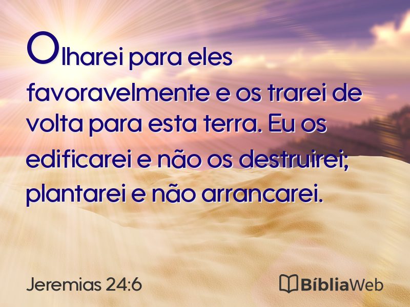 Jeremias 24:6 em imagem para compartilhar