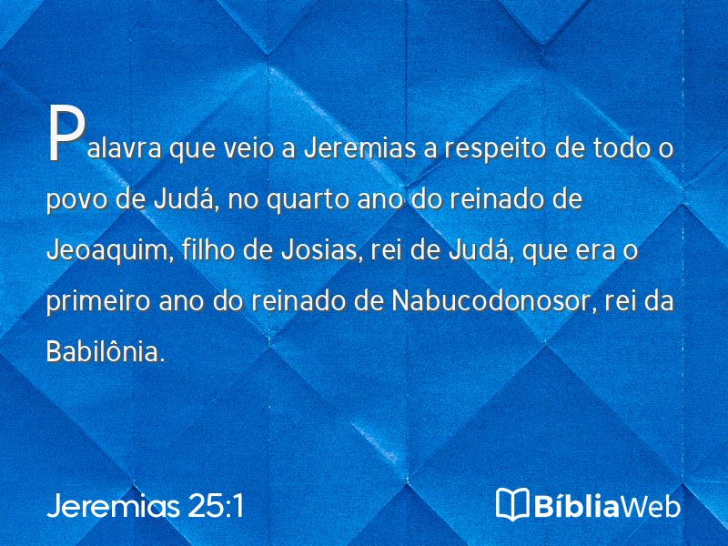Jeremias 25:1 em imagem para compartilhar