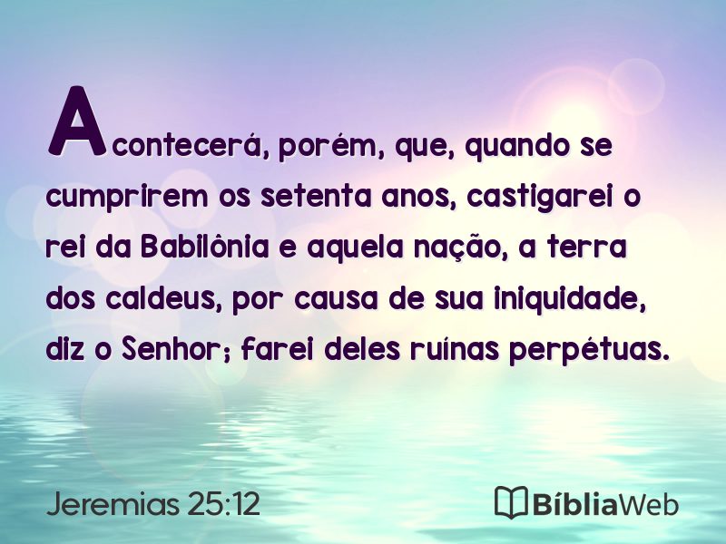 Jeremias 25:12 em imagem para compartilhar