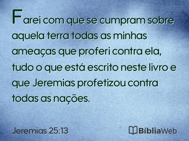Jeremias 25:13 em imagem para compartilhar