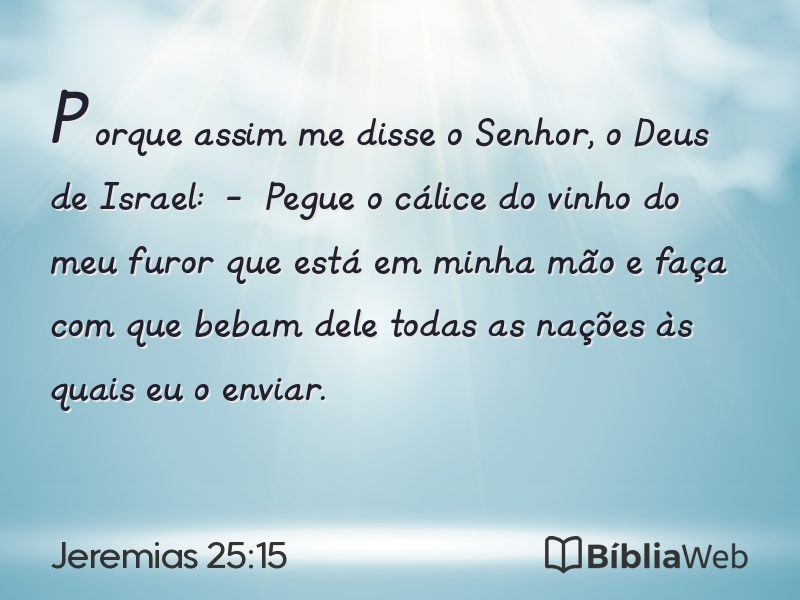 Jeremias 25:15 em imagem para compartilhar