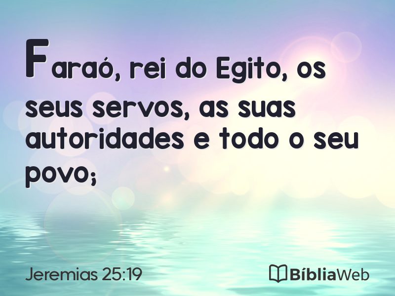 Jeremias 25:19 em imagem para compartilhar