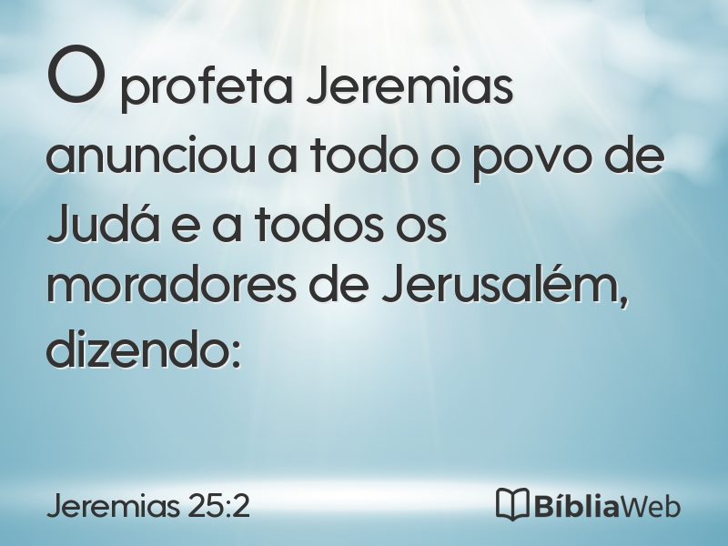 Jeremias 25:2 em imagem para compartilhar