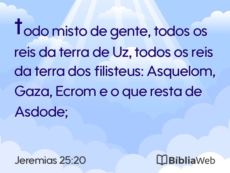 Jeremias 25:20 em imagem para compartilhar