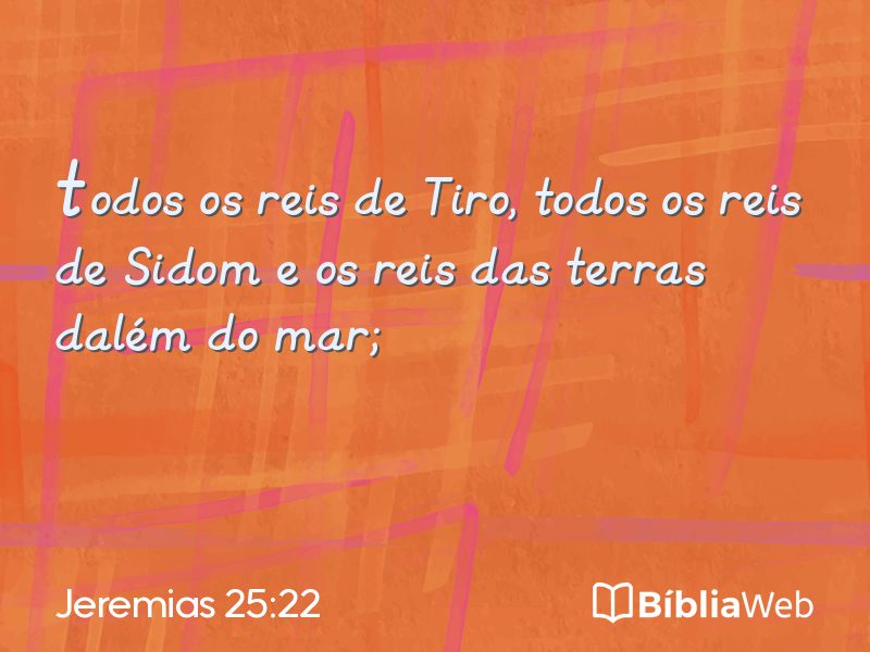 Jeremias 25:22 em imagem para compartilhar