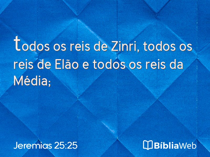 Jeremias 25:25 em imagem para compartilhar