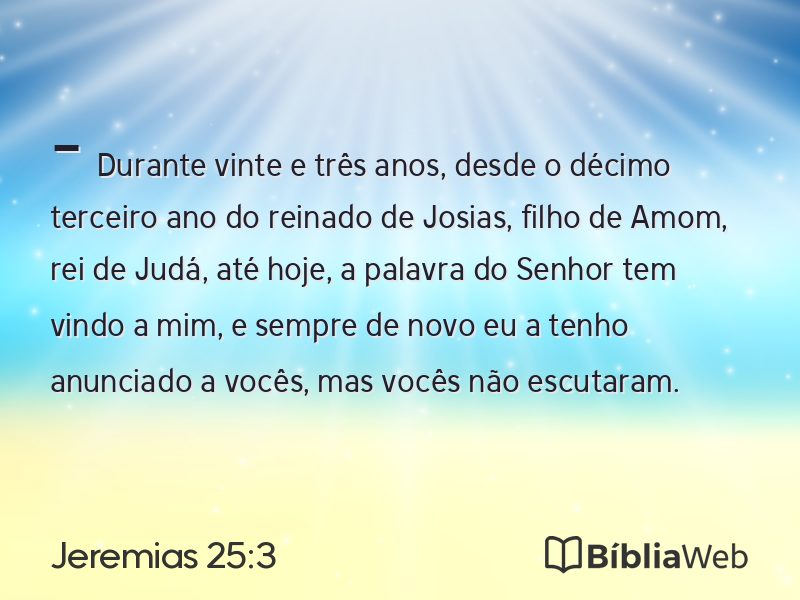Jeremias 25:3 em imagem para compartilhar