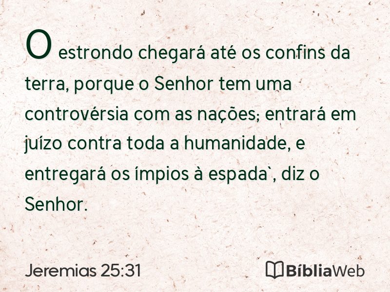 Jeremias 25:31 em imagem para compartilhar