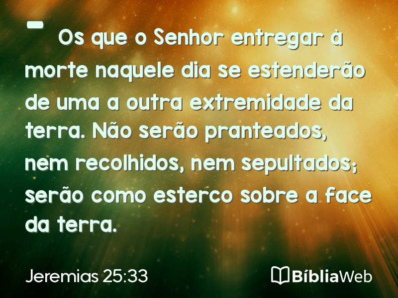 Jeremias 25:33 em imagem para compartilhar