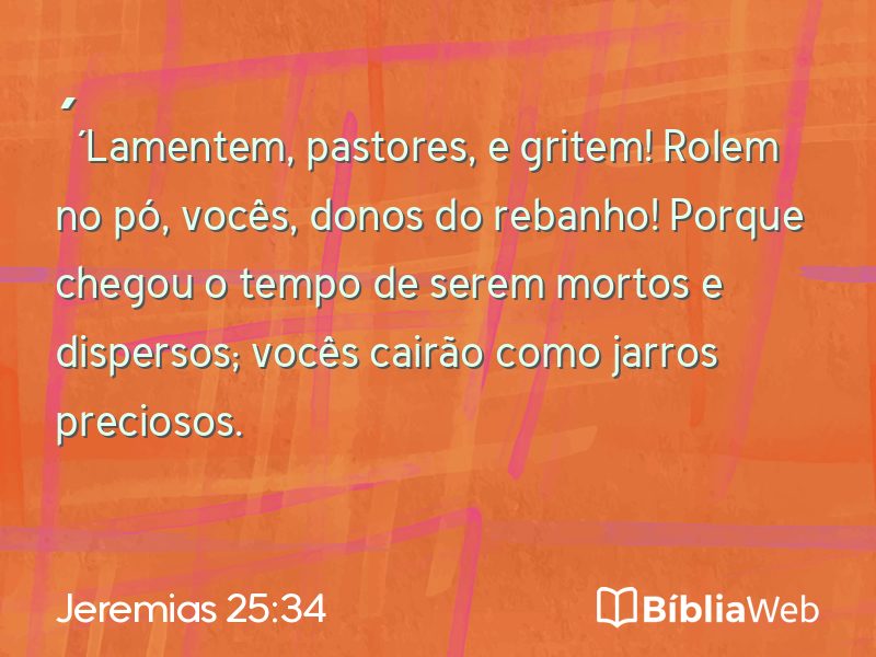 Jeremias 25:34 em imagem para compartilhar