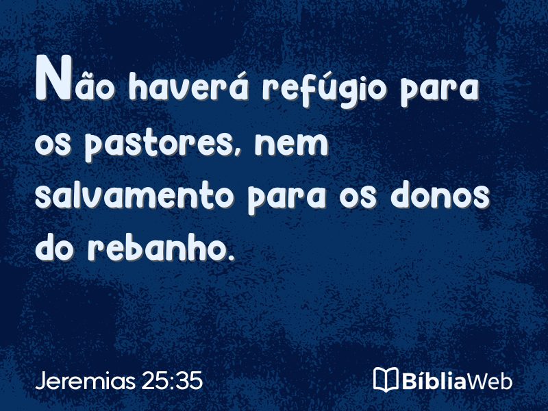 Jeremias 25:35 em imagem para compartilhar
