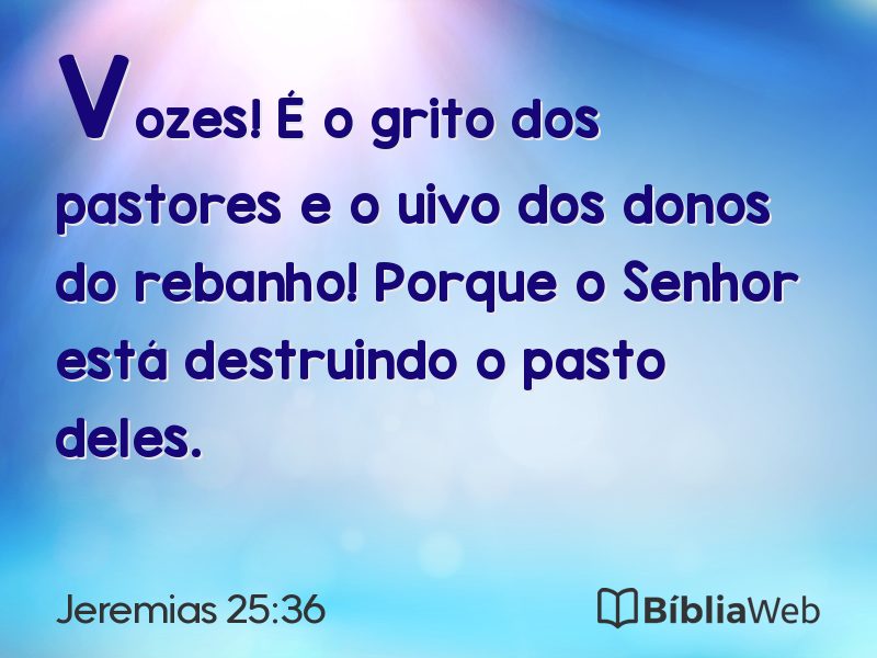 Jeremias 25:36 em imagem para compartilhar