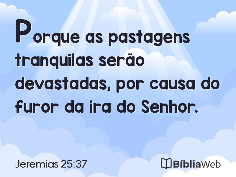 Jeremias 25:37 em imagem para compartilhar