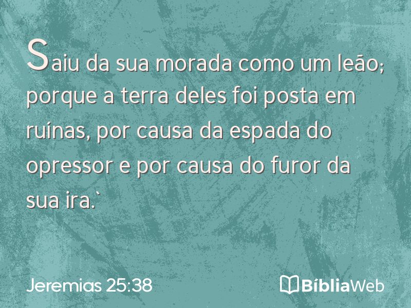 Jeremias 25:38 em imagem para compartilhar