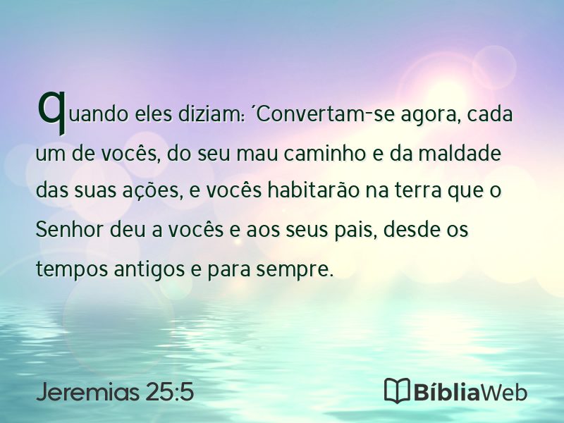 Jeremias 25:5 em imagem para compartilhar
