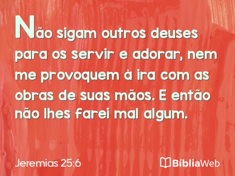 Jeremias 25:6 em imagem para compartilhar
