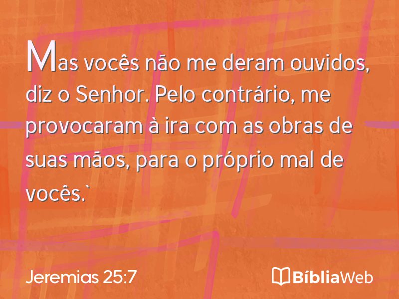Jeremias 25:7 em imagem para compartilhar
