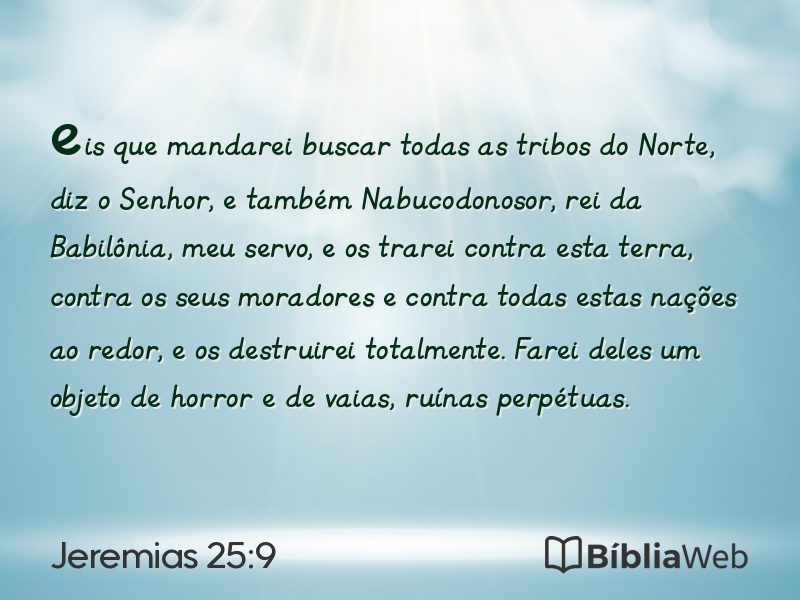 Jeremias 25:9 em imagem para compartilhar