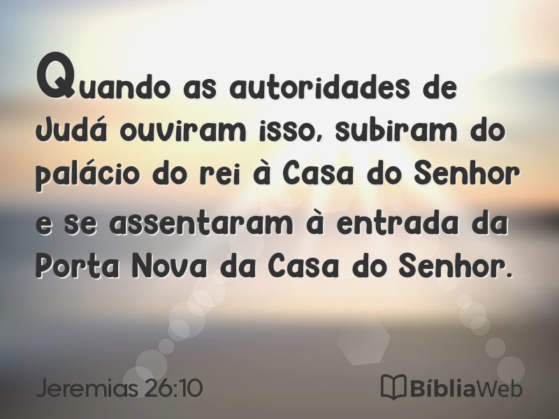 Jeremias 26:10 em imagem para compartilhar