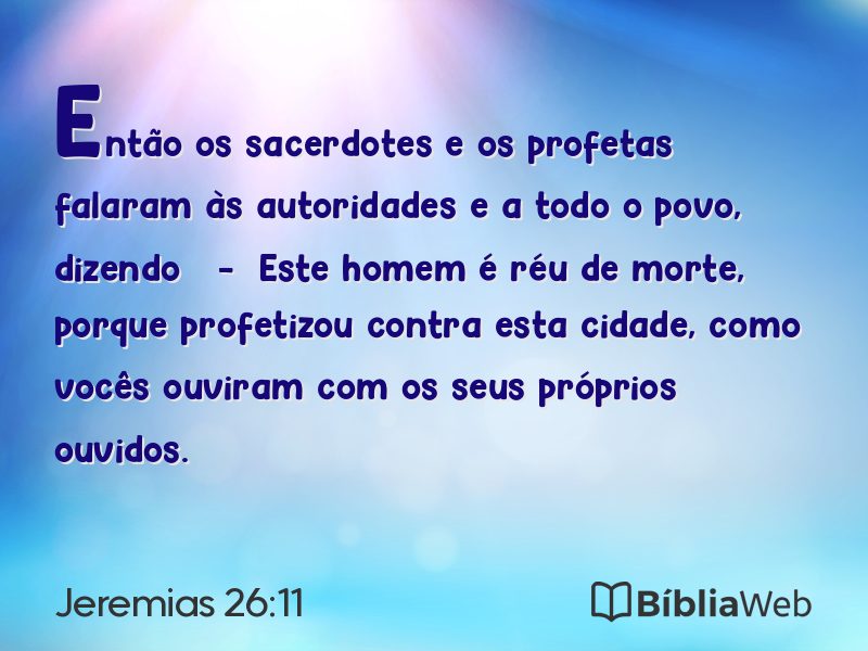 Jeremias 26:11 em imagem para compartilhar