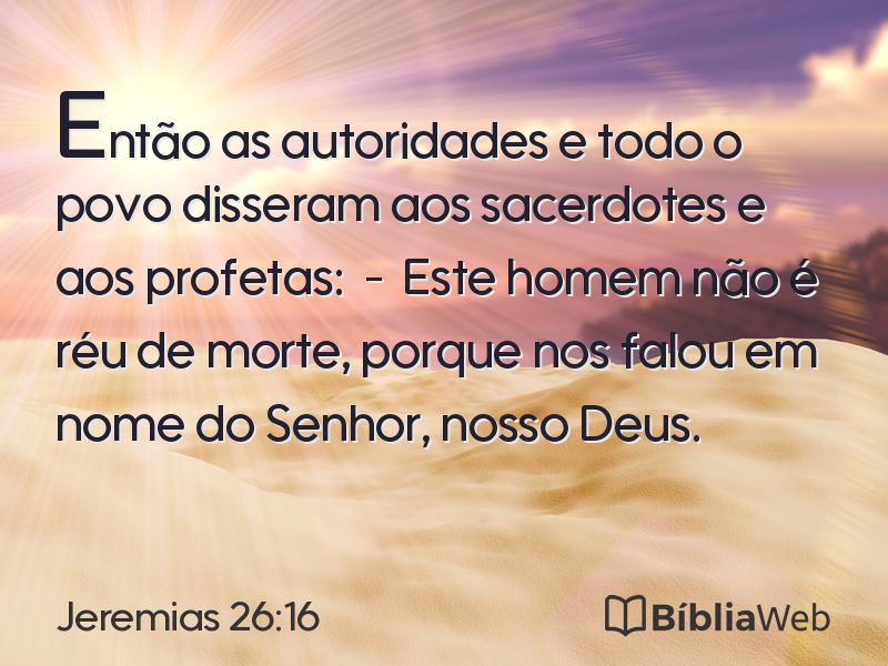 Jeremias 26:16 em imagem para compartilhar