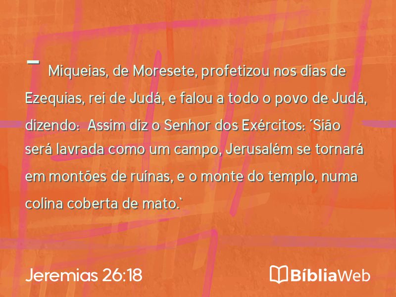 Jeremias 26:18 em imagem para compartilhar