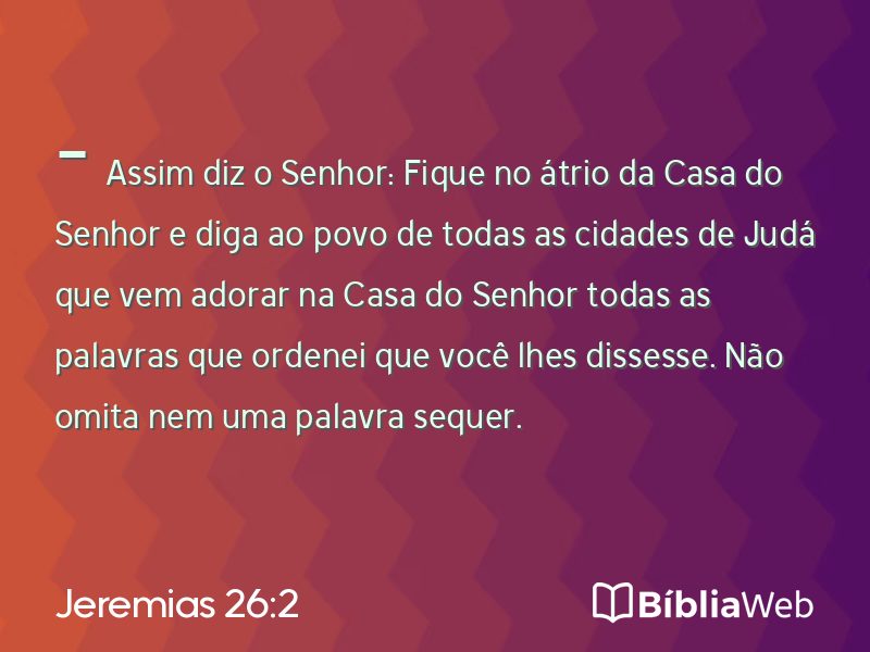 Jeremias 26:2 em imagem para compartilhar