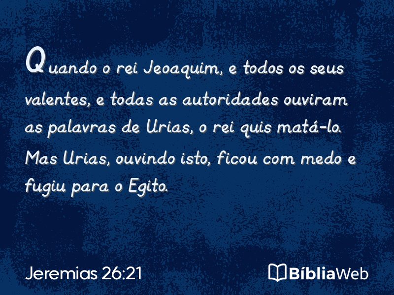 Jeremias 26:21 em imagem para compartilhar