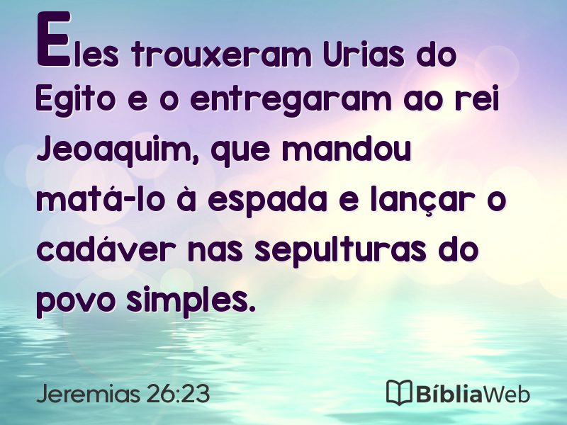 Jeremias 26:23 em imagem para compartilhar