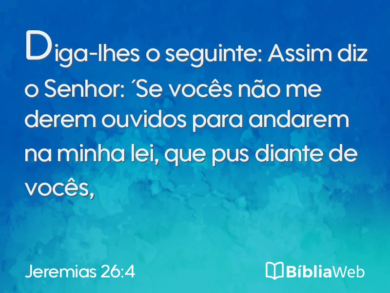 Jeremias 26:4 em imagem para compartilhar