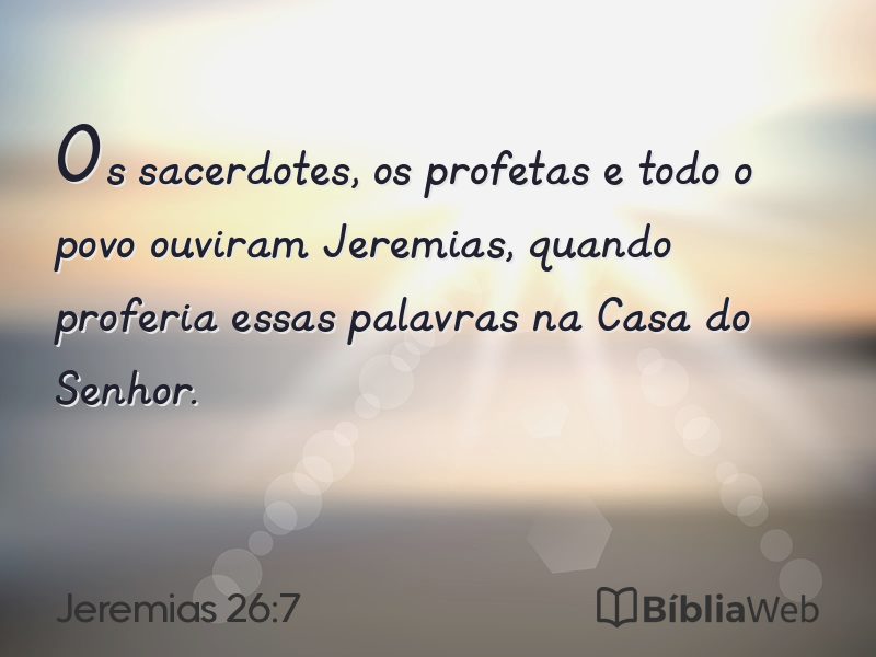 Jeremias 26:7 em imagem para compartilhar