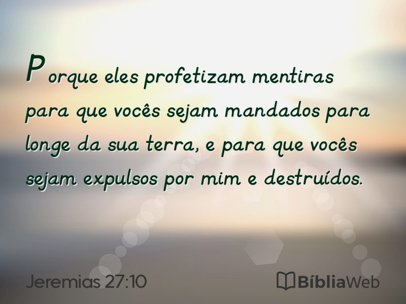 Jeremias 27:10 em imagem para compartilhar