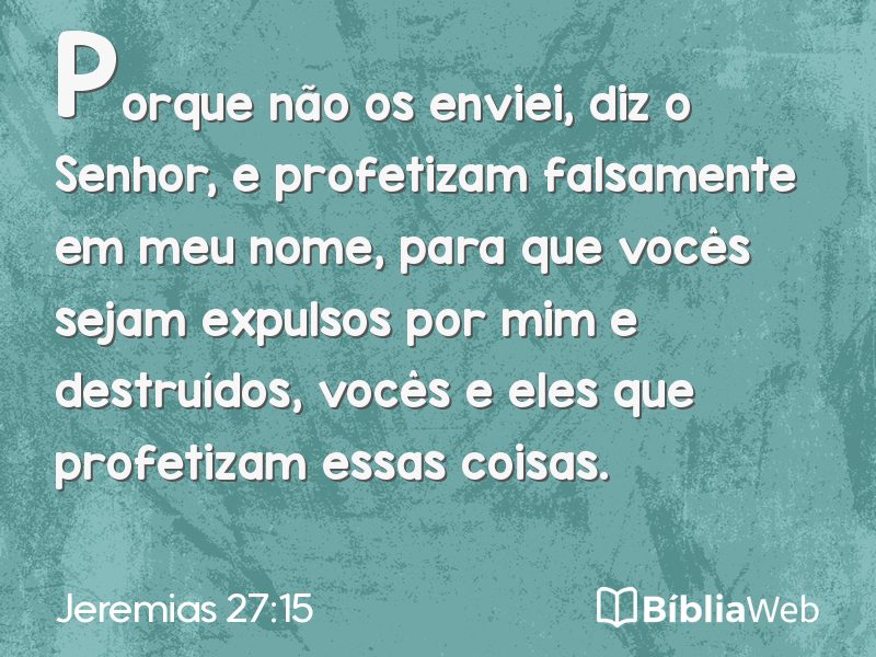 Jeremias 27:15 em imagem para compartilhar