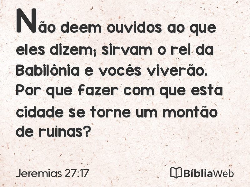 Jeremias 27:17 em imagem para compartilhar