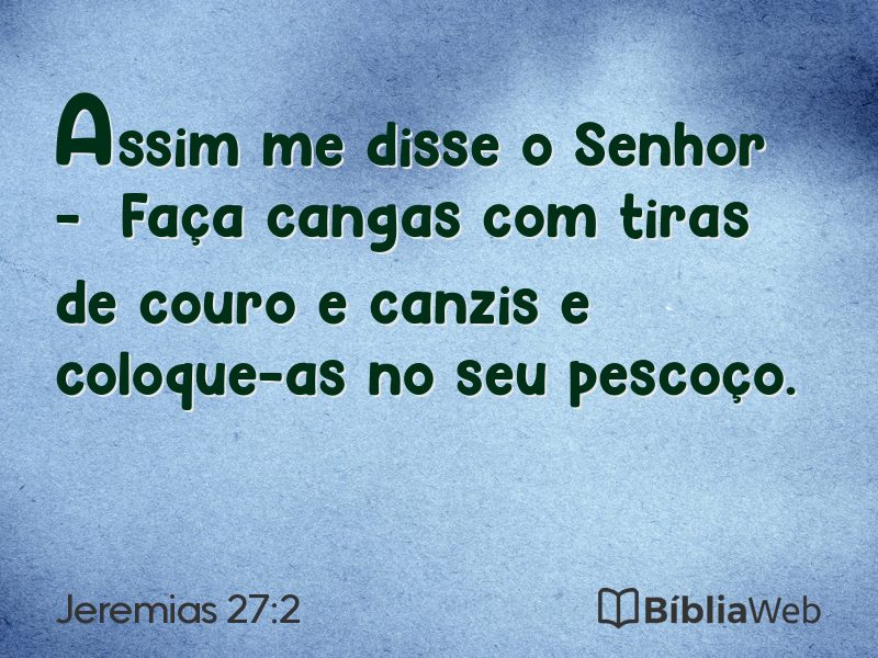 Jeremias 27:2 em imagem para compartilhar