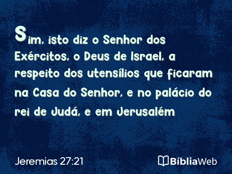 Jeremias 27:21 em imagem para compartilhar