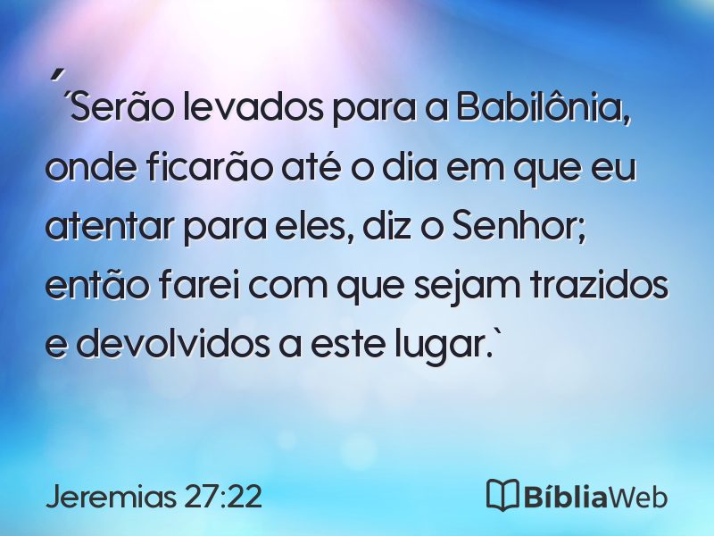Jeremias 27:22 em imagem para compartilhar