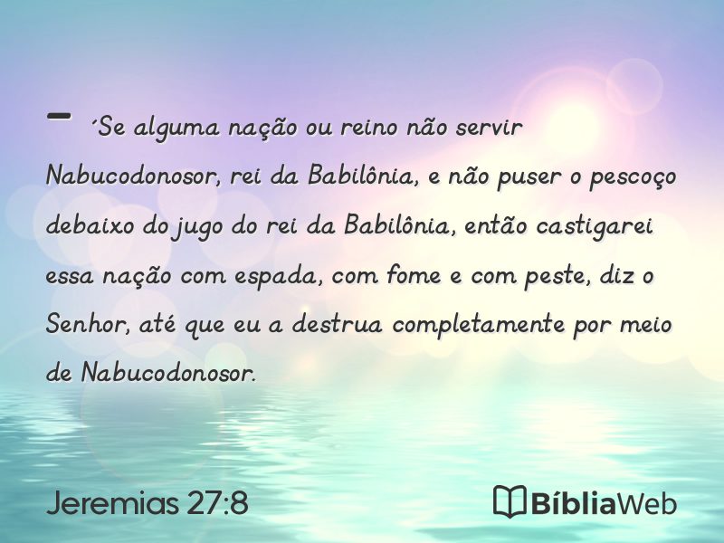 Jeremias 27:8 em imagem para compartilhar