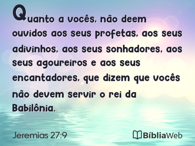 Jeremias 27:9 em imagem para compartilhar