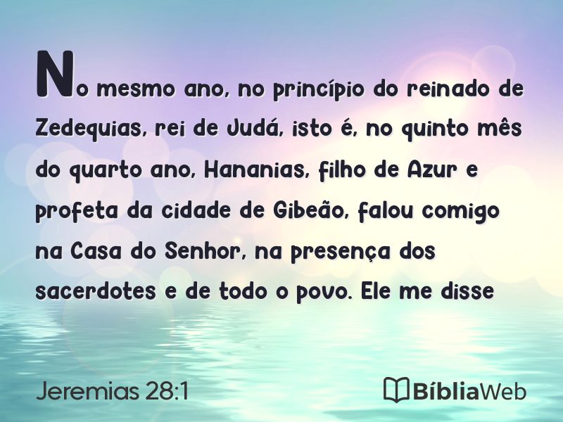 Jeremias 28:1 em imagem para compartilhar